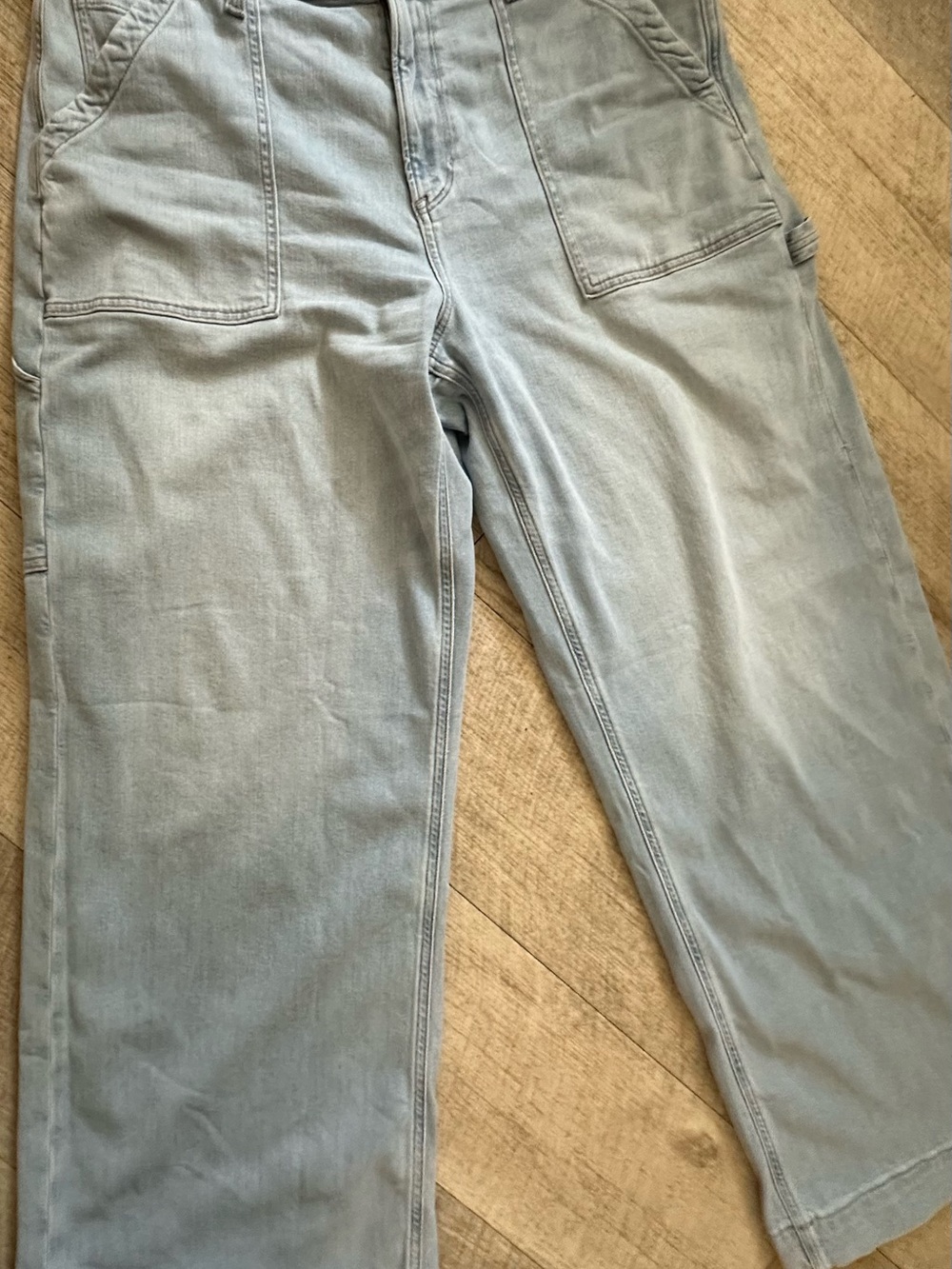 American Eagle Outfitters Light Blue Wide Leg Pants - SIZE 16 - Picture 2 of 4